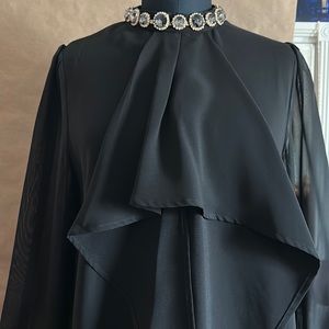 beautiful black mock neck dress